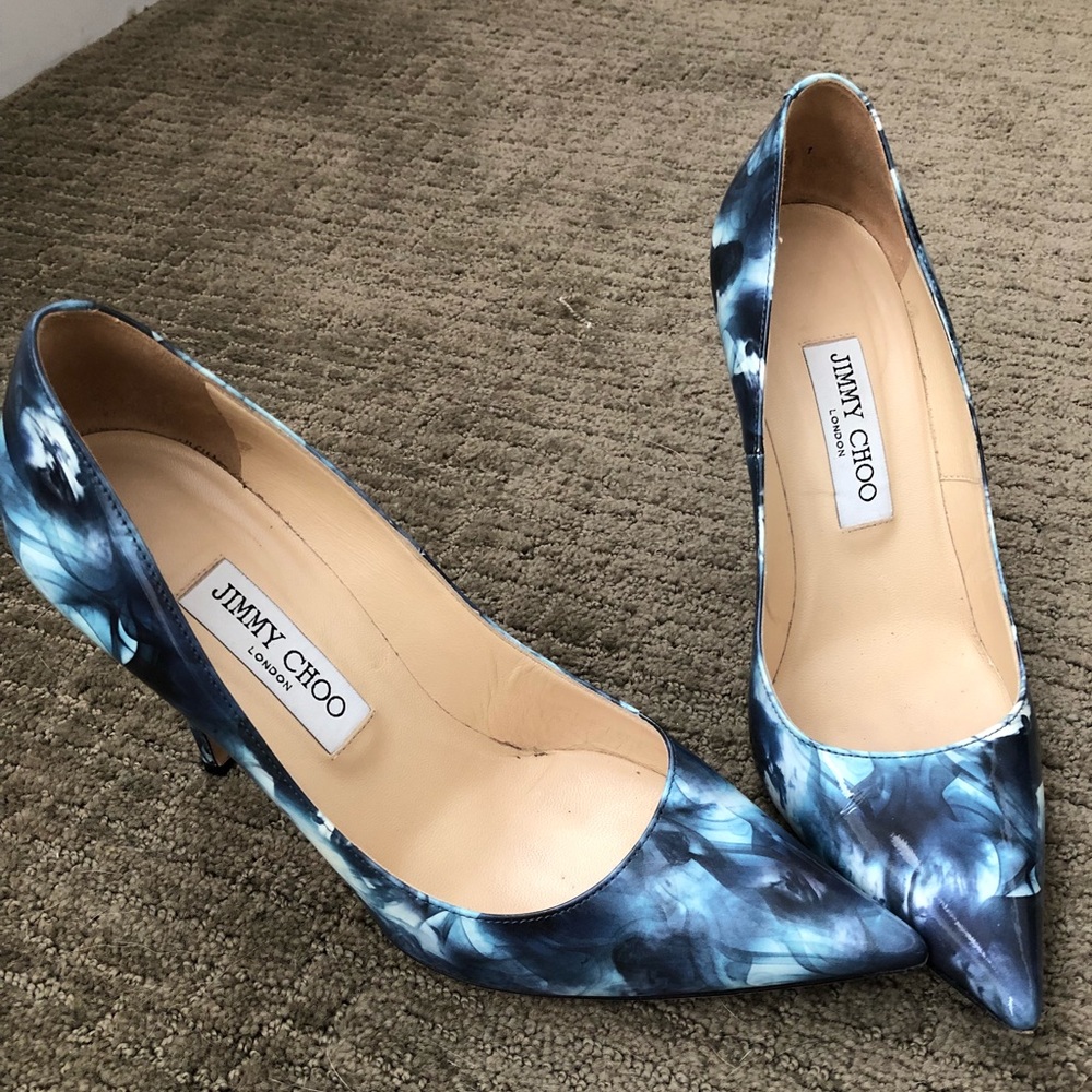 Jimmy Choo Blue Tie Dye Pumps